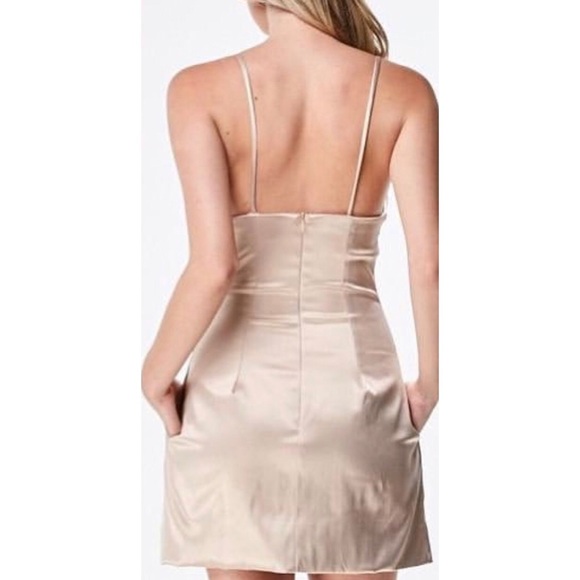 Nude Mini Dress (Suede Material) - Picture 2 of 2